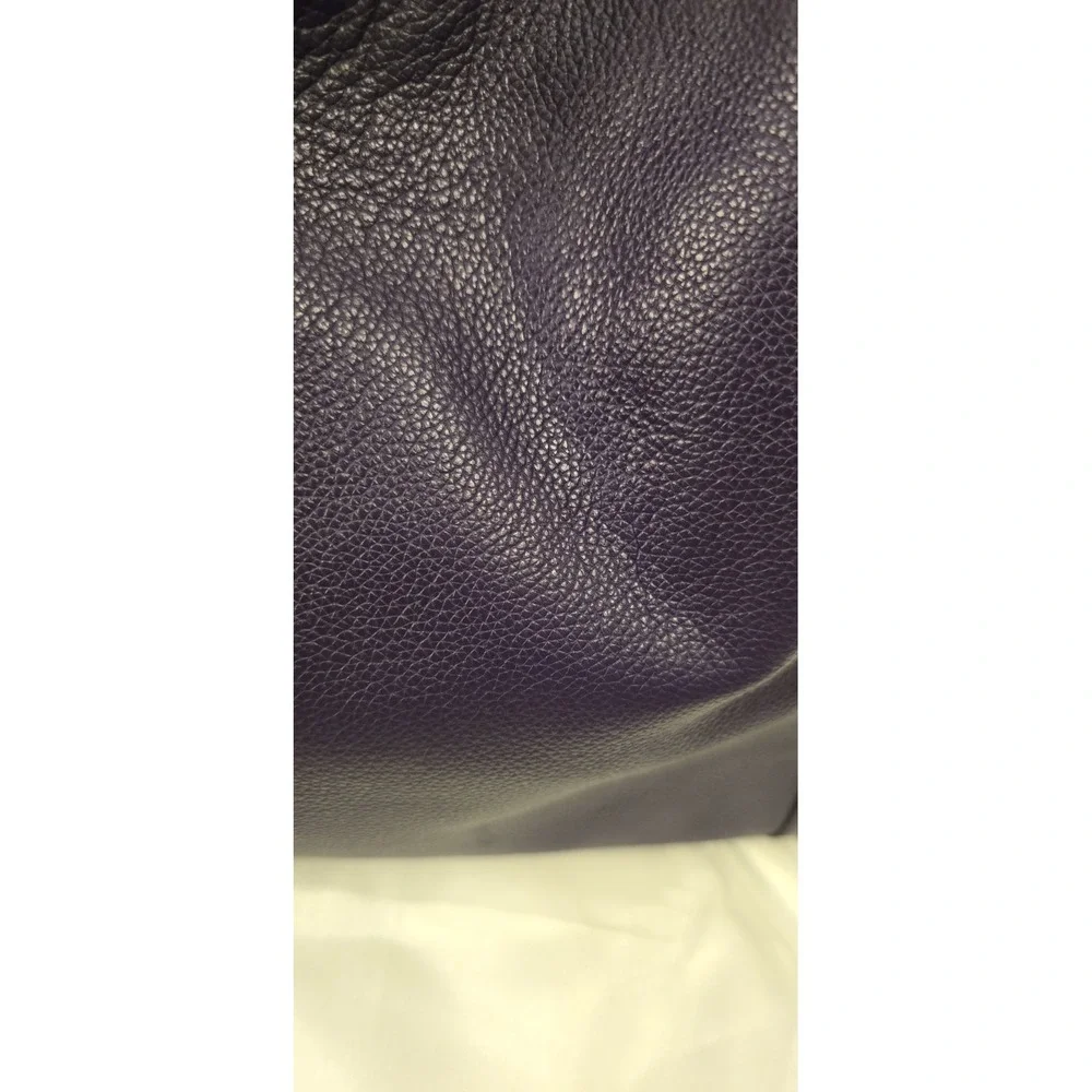 COACH Rich Purple Tumbled‎ Leather Three Compartment Vintage Hobo Shoulder Bag